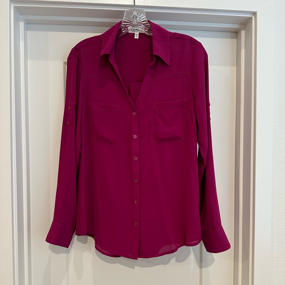 Express Pink Signature Portofino Shirt